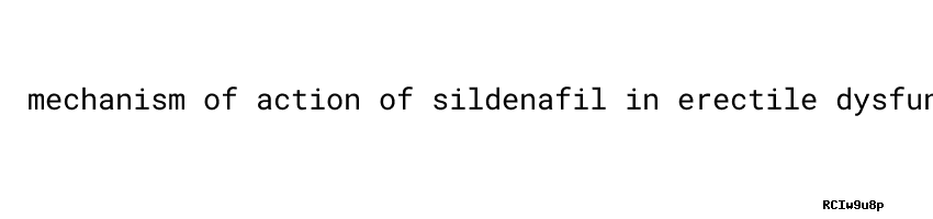 Mechanism Of Action Of Sildenafil In Erectile Dysfunction Male ...