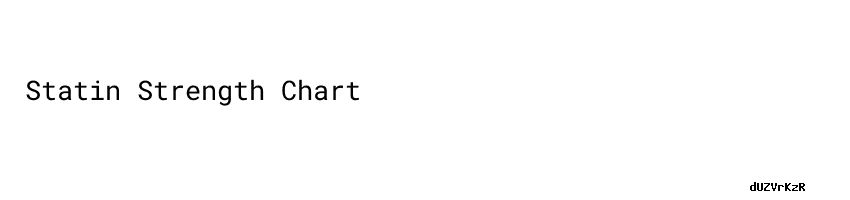 Statin Strength Chart - Mira Transportes