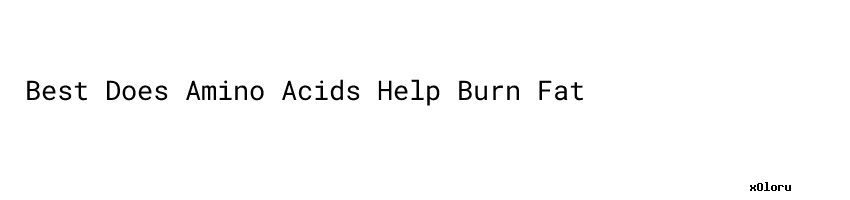 Do Amino Acids Burn Belly Fat Best Does Amino Acids Help Burn Fat - Green Energy Oilfield Services
